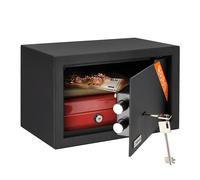 Brihard Home Coffre-fort a Clef pour Maison 20x31x20 cm, Petit Coffre-fort avec Clé 11 L, pour Bijoux et Argent avec Serrure à Clé Uniquement, Verrouillable