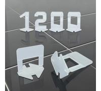 Brikora - 1200 Croisillon Autonivelant 3mm pour carrelage - Croisillons kit joint carrelage - Cale carrelage autonivelante Outil niveau pose salle de bain & sol Correcteur nivellement carreau