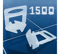 Brikora - 1500 Croisillon Autonivelant 2mm pour carrelage - Croisillons kit joint carrelage - Cale carrelage autonivelante Outil niveau pose salle de bain & sol Correcteur nivellement carreau parquet