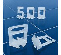 Brikora - 500 Croisillon Autonivelant 2mm pour carrelage - Croisillons kit joint carrelage - Cale carrelage autonivelante Outil niveau pose salle de bain & sol Correcteur nivellement carreau parquet
