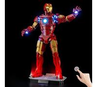 BRIKSMAX Kit d’éclairage à led pour LEGO 76344 Iron Man Mark 3 (Version mise à niveau) - Compatible with Lego Super Heroes Marvel Blocs de construction Modèle- Pas inclure l’ensemble Lego
