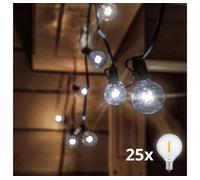 Brilagi - Guirlande lumineuse décorative à LED pour l'extérieur GARLAND 25xE12 20m IP44 cool white