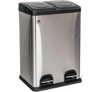 Brilanz bac de recyclage en acier inoxydable Savery 40 l (2 x 20 l)