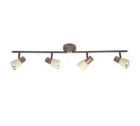 BRILLIANT lampe Luca spot tube 4flg vieux cuivre/champagne | 4x R50, E14, 40W, adapté aux lampes à réflecteur (non incluses) | Échelle A ++ à E | Bras pivotant/tête pivotante