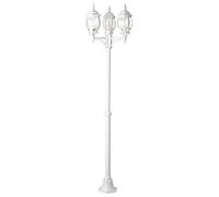 Brilliant 48688/05 Istria Lampadaire Extérieure à 3 Lumières IP23 60 W E27 230 V Blanc