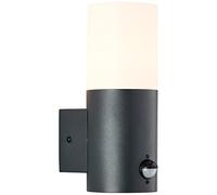 Brilliant Aberdeen applique murale d'extérieur détecteur de mouvement sur pied anthracite, acier inoxydable/plastique, 1x A60, E27, 28 W