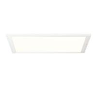 Brilliant Abie Plafonnier carré à LED intégrée Blanc 2400 lm 40 x 40 cm Panneau à LED RVB à intensité variable avec télécommande