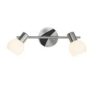 Brilliant AG 15613/13 Plafonnier à 2 lumières Métal/Verre 40 W E14 Acier/Verre Blanc