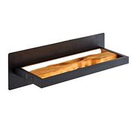 Brilliant Applique murale Chaumont LED 35cm noir/bois, aluminium/métal/bois, 1x LED intégrée, 9,5W, (flux lumineux : 930lm, couleur de la lumière : 3000K)