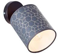 BRILLIANT Applique murale Galance noir lumières d'intérieur, spots, mur | 1x A60, E27, 40W, convient aux lampes normales (non incluses)
