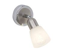 Brilliant G55210/77 Spot patere LED BETHANY, 4W E14, metal/verre, coloris acier/chrome