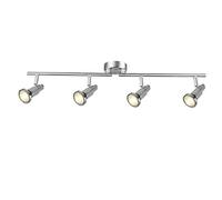 Brilliant G57432/77 Ryan Spot de Plafond LED Ajustable à 4 Lumières 7 W GU10 230 V Acier/Chrome
