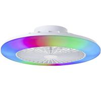 Brilliant G60020/05 Salerno Plafonnier LED avec ventilateur Module LED 40 W blanc