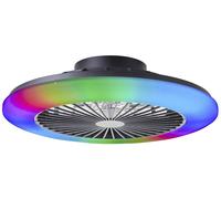 Brilliant G60020/06 Salerno Plafonnier LED avec ventilateur Module LED 40 W noir
