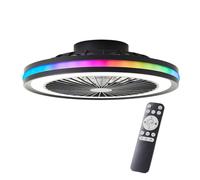 Brilliant G99280/06 Palmero Plafonnier LED avec ventilateur Module LED 40 W noir