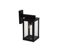 Applique extérieure GAIA descendante noir métal/verre E27 1x60W - BRILLIANT