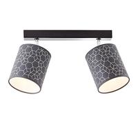 BRILLIANT Galance spot bar 2 flammes noir éclairage intérieur, spots, barres | 2x A60, E27, 40W, convient aux lampes normales (non incluses)
