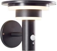 Brilliant Garvina G40405/06 Applique solaire extérieure avec détecteur de mouvement LED 3 W noir