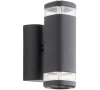 Brilliant Applique extérieure Jandy 90968A06 Up & Down Métal/verre GU10 2x18W Noir
