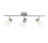 Brilliant Janna G46116/77 Spot LED 3 ampoules de 3 ampoules LED E14 3 W en Métal/Verre/Chrome et Blanc