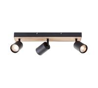 Brilliant Jello Wood Spot de plafond orientable, 15 x 42 x 8 cm, GU10, 345 lm, 3000 K, métal/bois