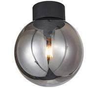 Brilliant lamp Astro plafonnier 25cm noir/verre fumé | 1x A60, E27, 60W, adapté aux lampes standard (non incluses) | Échelle A ++ à E | Convient aux lampes LED
