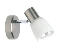 BRILLIANT lamp Luca spot mural fer/chrome/blanc | 1x R50, E14, 40W, adapté aux lampes à réflecteur (non incluses) | Échelle A ++ à E | Tête pivotante