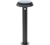 BRILLIANT Lampadaire solaire d'extérieur noir ALVERO | avec détecteur de mouvement | 4W 500lm 3000K | métal/plastique
