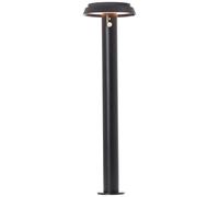 BRILLIANT Lampadaire solaire noir d'extérieur ALVERO | avec détecteur de mouvement | 4W 500lm 3000K | hauteur 50 cm | métal/plastique