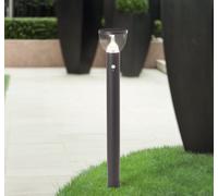 BRILLIANT Lampadaire solaire noir d'extérieur TULIP | in tecteur de mouvement | hauteur 92 cm | 3W 430lm 3000K | acier inoxydable/plastique