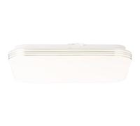 BRILLIANT lampe Ariella LED applique et plafonnier 34x34cm blanc/chrome | 1x LED 24W intégrée, (1900lm, 3000K) | Échelle A ++ à E | Économique et durable grâce à l'utilisation de LED