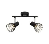 BRILLIANT lampe Blacky spot tube 2flg noir | 2x D45, E14, 40W, adapté aux lampes à suspension (non incluses) | Échelle A ++ à E | Convient aux lampes LED