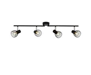 BRILLIANT lampe Blacky spot tube 4flg noir | 4x D45, E14, 40W, adapté aux lampes à suspension (non inclus) | Échelle A ++ à E | Bras pivotant/têtes pivotantes