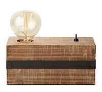 BRILLIANT lampe de table Woodhill antique/noir | 1x A60, E27, 30W, lampes normales gf non spécifiées. | Avec interrupteur à bascule | Convient aux lampes LED