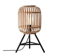 Brilliant Lampe de Table Woodrow - Marron Clair - 1 Ampoule A60 E27 60 W - pour Lampes Normales