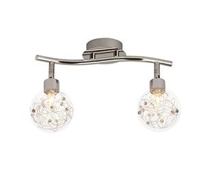 BRILLIANT lampe Joya spot tube 2 lumières chrome | 2x QT14, G9, 33W, adapté aux lampes à culot à broche (non incluses) | Échelle A ++ à E | Têtes pivotantes