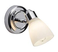 BRILLIANT lampe Kensington spot mural chrome/blanc | 1x QT14, G9, 28W, adapté aux lampes à culot à broche (non incluses) | Échelle A ++ à E e protection IP: 44 - étanche aux éclaboussures