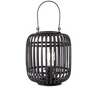 Brilliant lampe, lampe de table Woodrow 27cm bois foncé/noir, métal/bambou, 1x A60, E27, 60W, lampes normales (non incluses), A ++