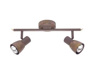 BRILLIANT lampe lave spot tube 2 flg cuivre vieilli | 2x R50, E14, 40W, adapté aux lampes à réflecteur (non incluses) | Échelle A ++ à E | Têtes pivotantes, Brown