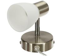 BRILLIANT lampe Luca applique murale et interrupteur fer / chrome / blanc | 1x R50, E14, 18W, adapté aux lampes à réflecteur (non incluses) | Échelle A ++ à E | Avec ligne d'alimentation et interrupteur de cordon