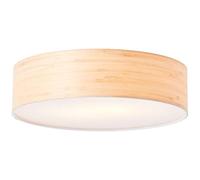 Brilliant lampe, plafonnier Romm 38cm bois clair / blanc, 2x A60, E27, 33W, convient aux lampes LED