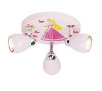 BRILLIANT lampe Princess LED spot cocarde 3flg rose | 3x LED-PAR51, GU10, 3W lampes à réflecteur LED incluses, (250lm, 3000K) | Échelle A ++ à E | Têtes pivotantes