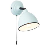 BRILLIANT lampe Telio applique murale interrupteur à tirette bleu clair | 1x D45, E14, 28W, adapté aux lampes à suspension (non inclus) | Échelle A ++ à E | Avec interrupteur à tirette