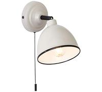 BRILLIANT lampe Telio applique murale interrupteur à tirette gris/taupe | 1x D45, E14, 28W, adapté aux lampes à suspension (non inclus) | Échelle A ++ à E | Avec interrupteur à tirette