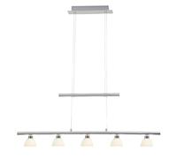 Brilliant Lampe Tonja LED Suspension 5flg chrome/blanc | 5x 5W LED