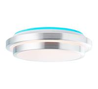 BRILLIANT lampe Vilma LED plafonnier 41cm blanc-argent | 1x LED 24W intégrée, (2460lm, 3000-6000K) | Échelle A ++ à E | Gradable en continu/contrôlable via la télécommande