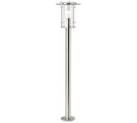 BRILLIANT lampe York lampadaire d'extérieur en acier inoxydable | 1x A60, E27, 40W, adapté aux lampes normales (non inclus) | Échelle A ++ à E | Classe de protection IP: 44 - étanche aux éclabous