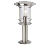 BRILLIANT Lampe York - Lampadaire extérieur en acier inoxydable - 40 cm - 1 ampoule A60, E27, 40 W, convient pour les lampes normales (non incluses) - Indice de protection IP : 44 - Protection contre