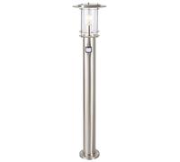 Lampadaire extérieur avec détecteur de mouvements Brilliant York 60 W acier inoxydable 105 cm