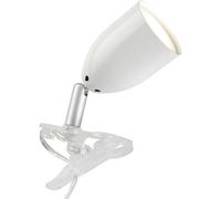 Brilliant Lampe à pince Leo G24801A05 – Spot LED GU10 3 W Blanc, ampoule incluse